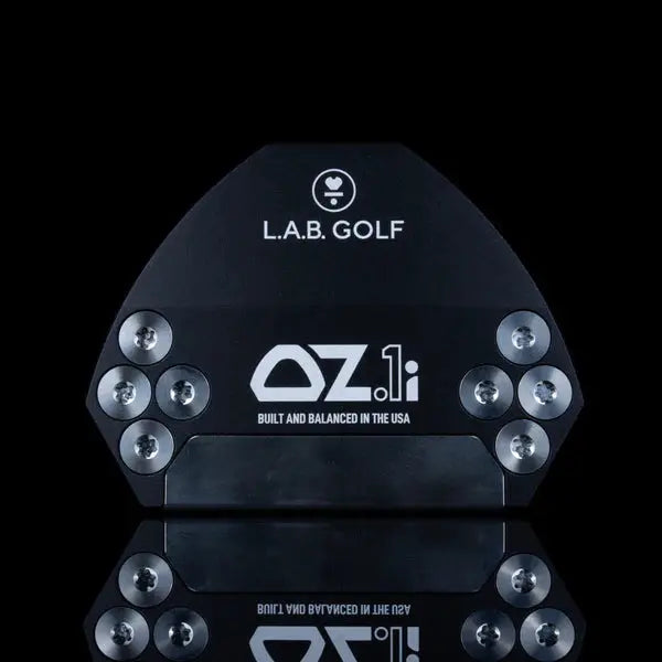 LAB Golf OZ1i Stock Length Putter - ArrowGolf Australia, rear view showing precision weight placement and branding for enhanced balance and control.