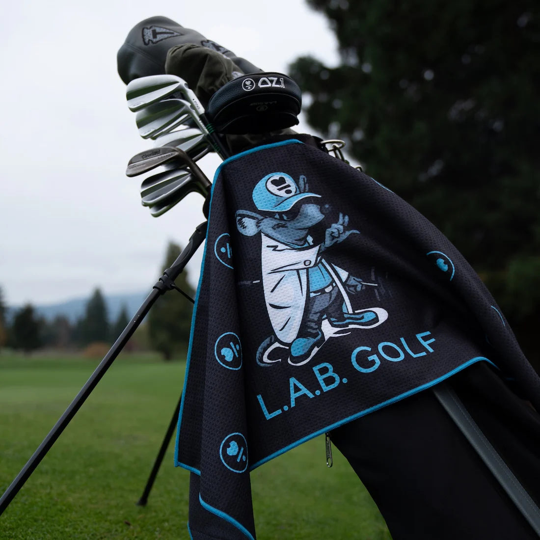 LAB Golf "Chill Rat" Scrubber Towel - Black