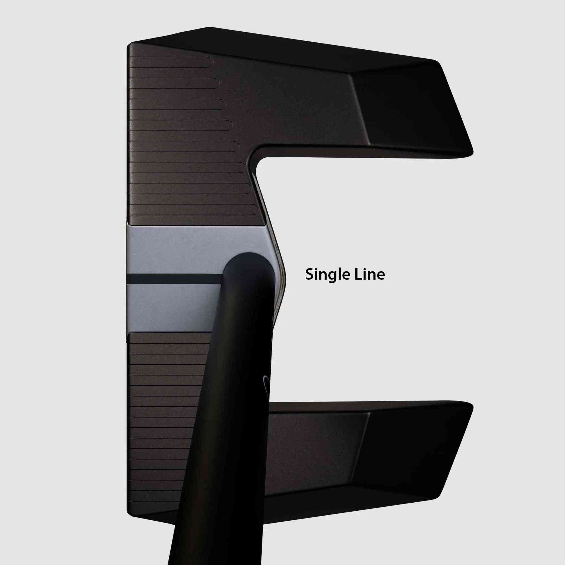 LAB Golf MEZZ.1 Max Putter with single line alignment aid, designed to assist golfers with precise aim and stroke path.