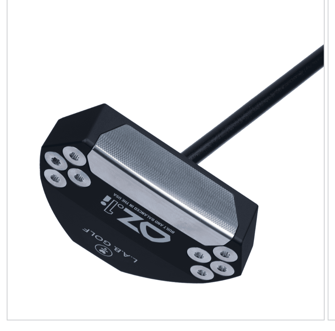 Angled view of LAB Golf OZ1i Stock Length Putter - ArrowGolf Australia, showing the full clubhead design and shaft integration for optimal performance.