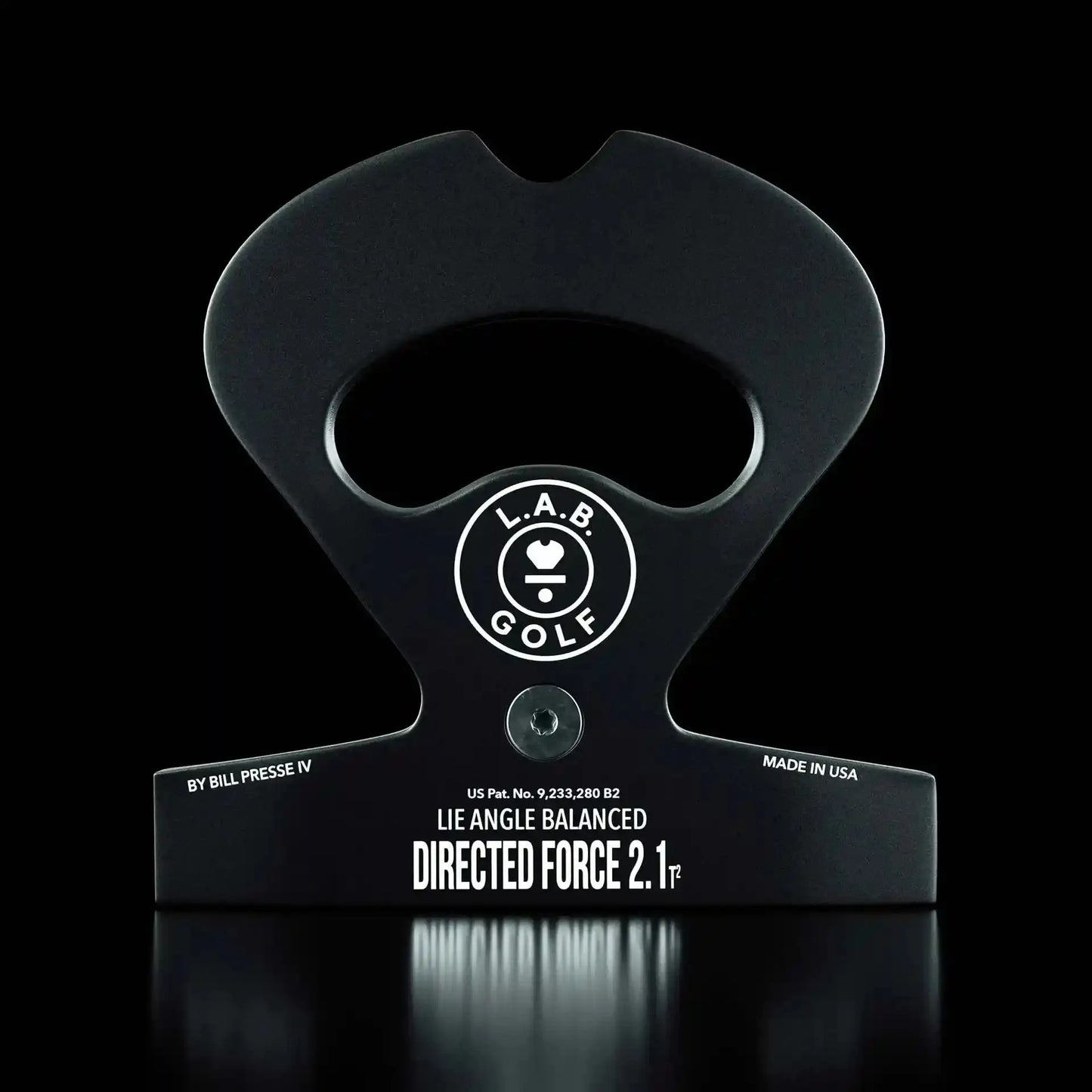 LAB Golf Stock DF 2.1 Putter - Arrow Golf Australia featuring a black CNC milled aluminum head with L.A.B. Golf logo and Lie Angle Balanced design.