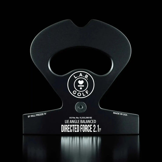 LAB Golf Stock DF 2.1 Putter - Arrow Golf Australia featuring a black CNC milled aluminum head with L.A.B. Golf logo and Lie Angle Balanced design.