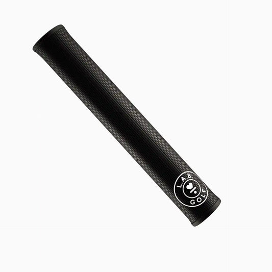 LAB Golf Press.1 L 3° Grip in black with textured surface and LAB Golf logo, designed for enhanced putting performance and alignment.