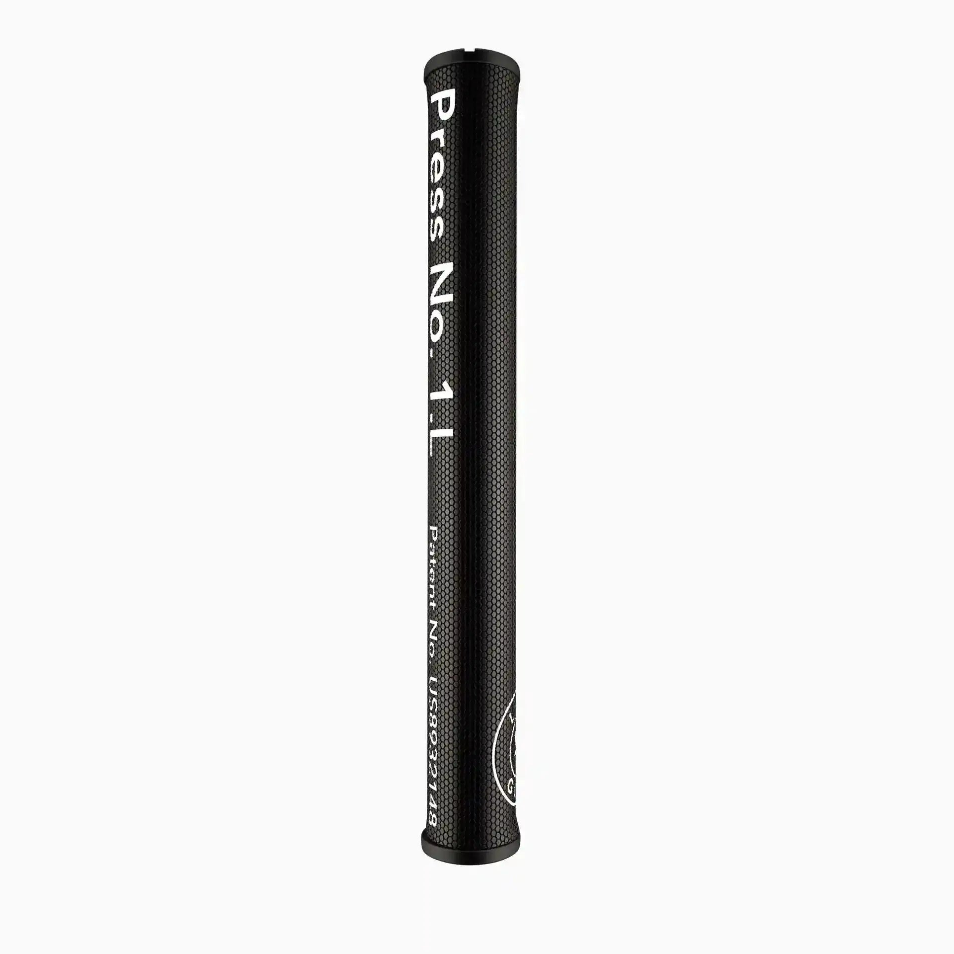 Side view of LAB Golf Press.1 L 3° Grip showing Press No. 1L branding, ideal for golfers seeking precision and consistent hand placement.