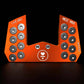 Orange LAB Golf MEZZ.1 Max Broomstick Putter head with precision weight screws, ideal for golfers seeking bold style and performance.