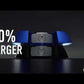 LAB Golf MEZZ.1 Max Putter in blue finish with text '20% Larger', highlighting its oversized mallet head for maximum forgiveness and stability.